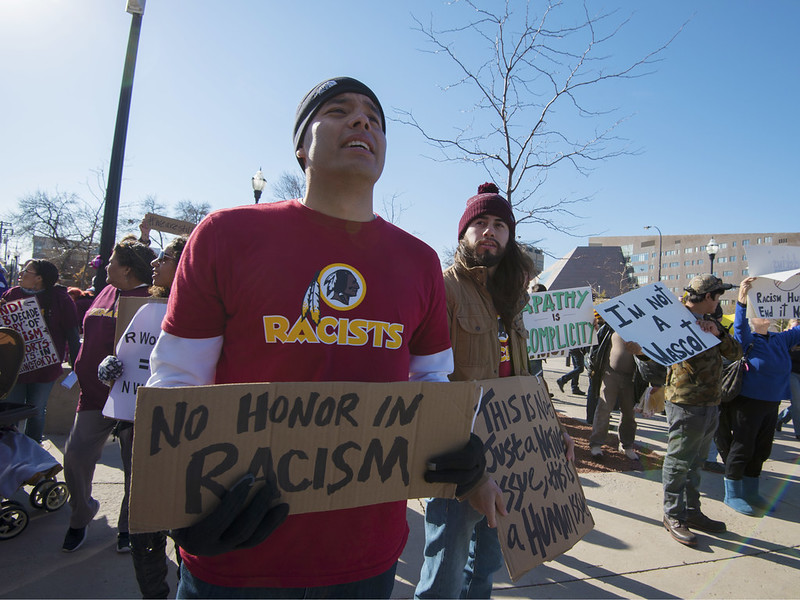 Protest against Washington football team name